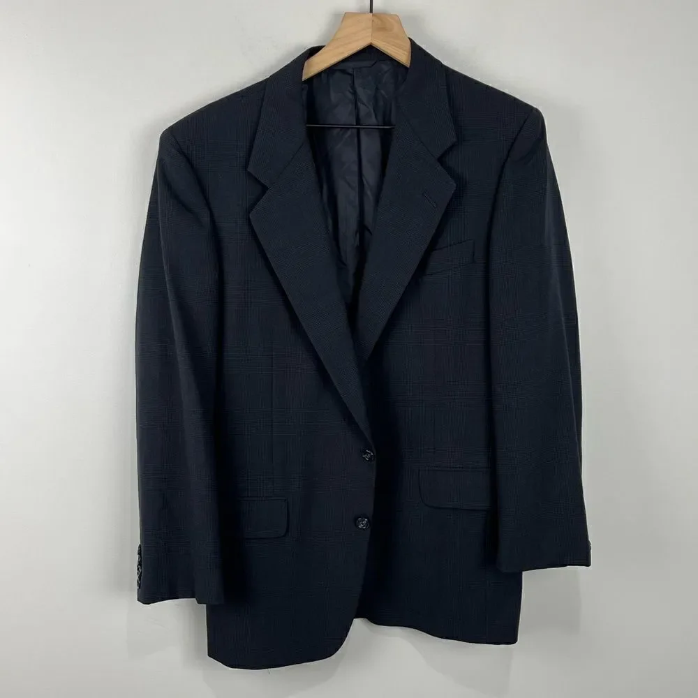 Men’s Hickey Freeman 100% Pure Wool Navy Suit Jacket